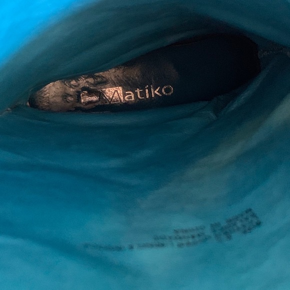 Anthro MATIKO Blue Leather Boots - Picture 3 of 13